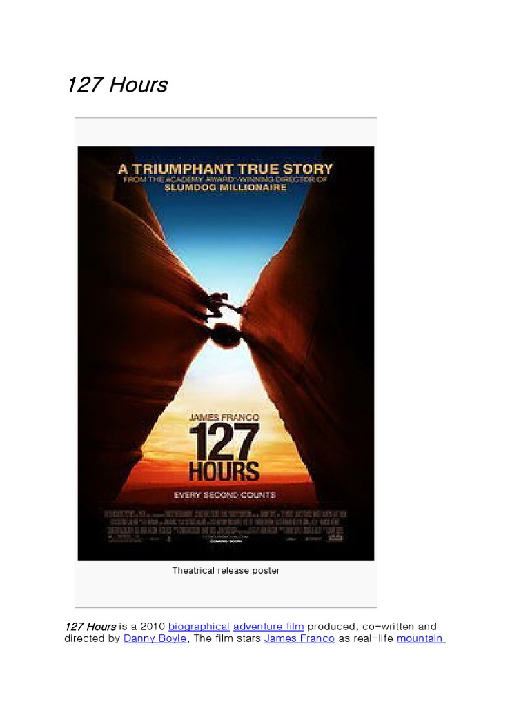 127 Hours: The True Story of Aron Ralston | PDF | General Fiction