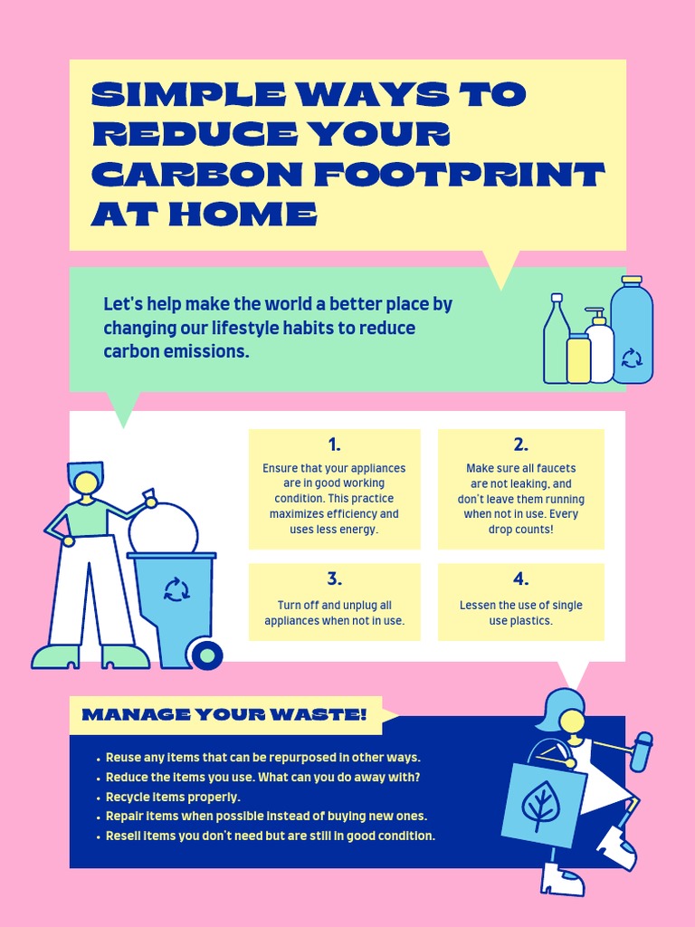 Simple Ways To Reduce Your Carbon Footprint at Home | PDF | Wellness ...