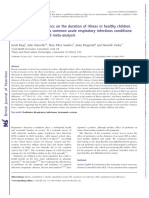 Effectiveness of Probiotics On The Duration of Respiratory