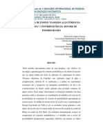 Sequência de Ensino "Passeios Aleatórios Da Carlinha": Contribuições Da Árvore de Possibilidades