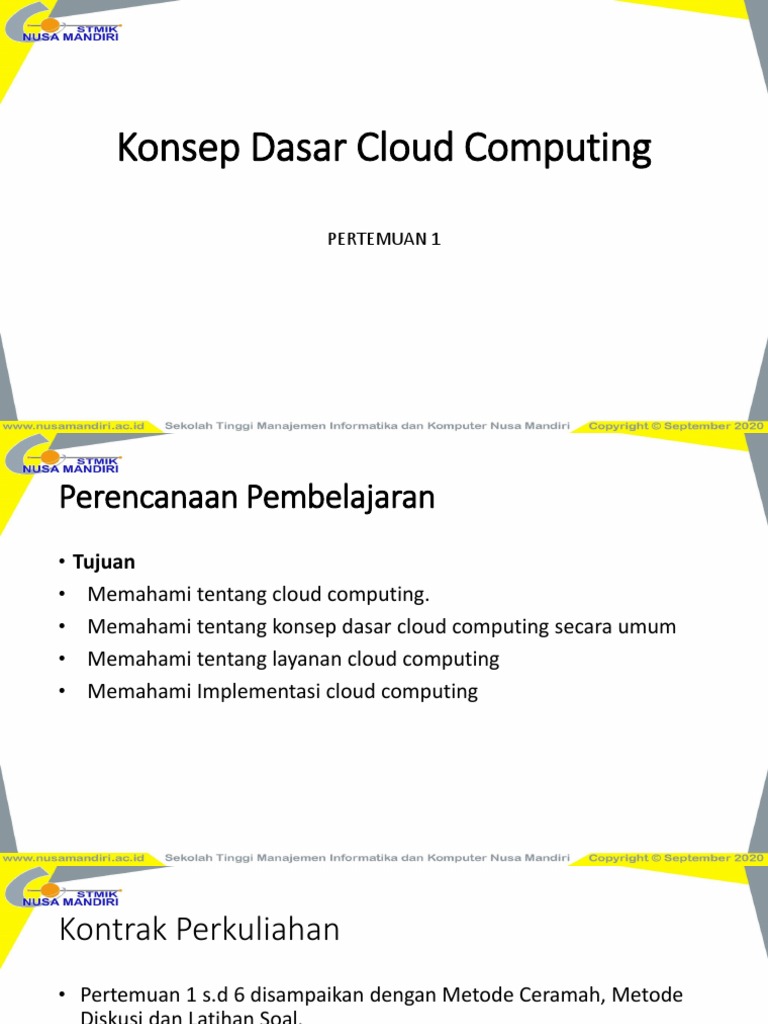 Konsep dasar cloud computing pertemuan 1 pdf