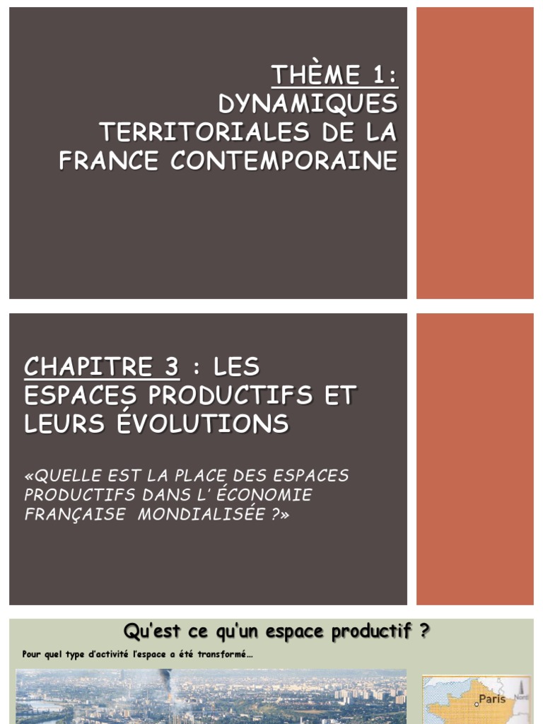 Évolutions des espaces productifs en France | PDF | France | Agriculture