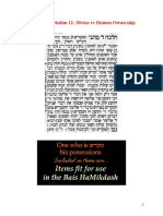 Daf Ditty Shekalim 12: Divine Vs Human Ownership