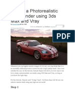 Create A Photorealistic Car Render Using 3ds Max and Vray: Step 1