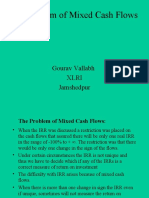 The Problem of Mixed Cash Flows1
