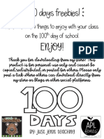 (100 Days Freebies!) : Here Are A Few Things To Enjoy With Your Class On The 100 Day of School
