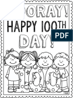 100 Th Day Coloring Page