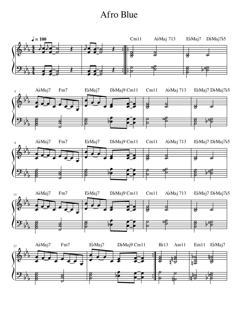 Afro - Blue, Piano | PDF