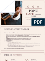Popic Café Company Profile by Slidesgo