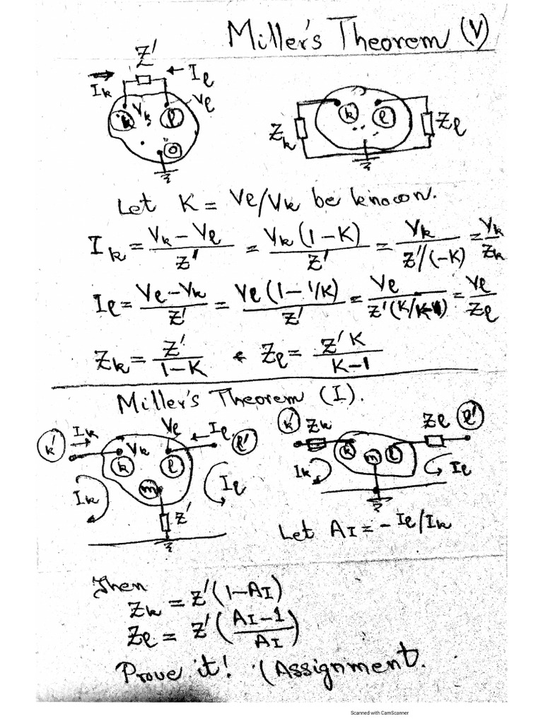 Miller Theorem and Its Dual | PDF