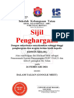 Sijil Penghargaan Penceramah Kursus Pemantapan PDPC Pak 21