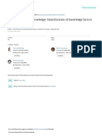 Managing Disaster Knowledge: Identification of Knowledge Factors and Challenges