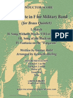 Holst Second Suite for Military Band in F for Brass Quintet