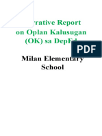 Narrative Report On Ok Sa Deped