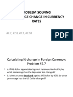 Problem Solving Percentage Change in Currency Rates