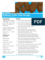 Balloon Cake Pop Recipe: Ingredients Method