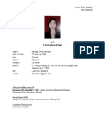 C.V (Curriculum Vitae) : Educational Background