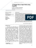 Assessment of Nugget Size of Spot Weld Using Neutron Radiography