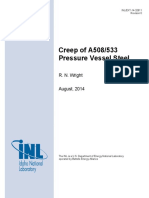 Creep of A508/533 Pressure Vessel Steel: R. N. Wright August, 2014