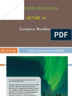 Lec 14 - Complex Numbers