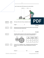 Moments Levers and Gears Exam Style Questions