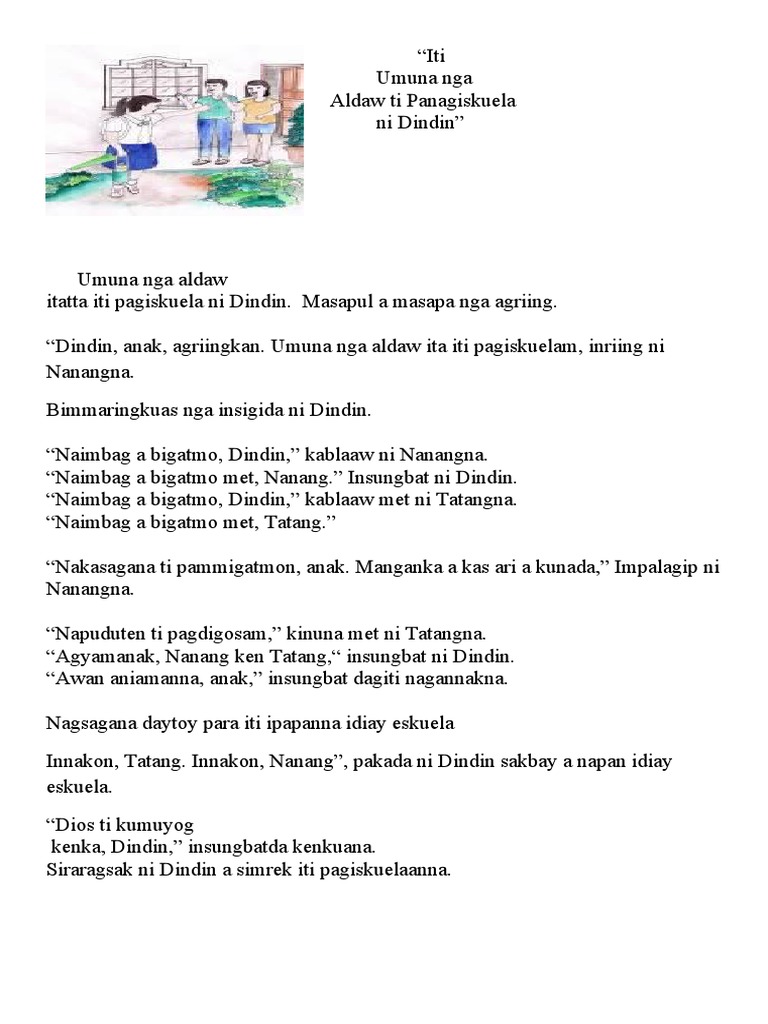 Grade 1 Ilokano Stories PDF