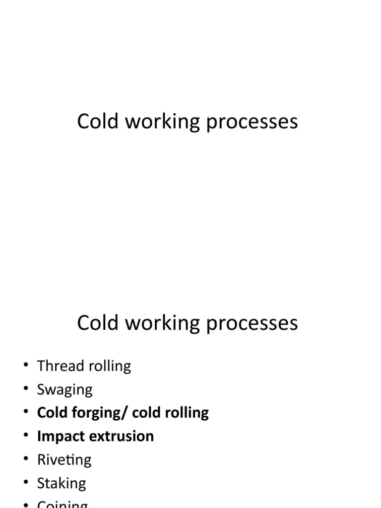Overview of Cold Working Processes | PDF