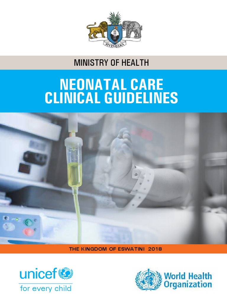 2018 UNICEF Eswatini Neonatal Guidelines PDF Breastfeeding Hearing