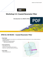 Workshop 3-2: Coaxial Resonator Filter: Introduction To ANSYS HFSS