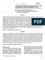 Profil Difusi Transethosome Kurkumin Dalam Sediaan Gel Yang Menggunakan Karbomer 934 Sebagai Pembentuk Gel