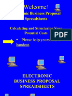 Electronic Business Proposal Spreadsheets