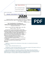 The Contributions of Authors To Multiauthored Biomedical Research Papers