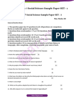 CBSE Class 7 Social Science Sample Paper SET - 1: Time: 3 Hours Max. Marks: 80