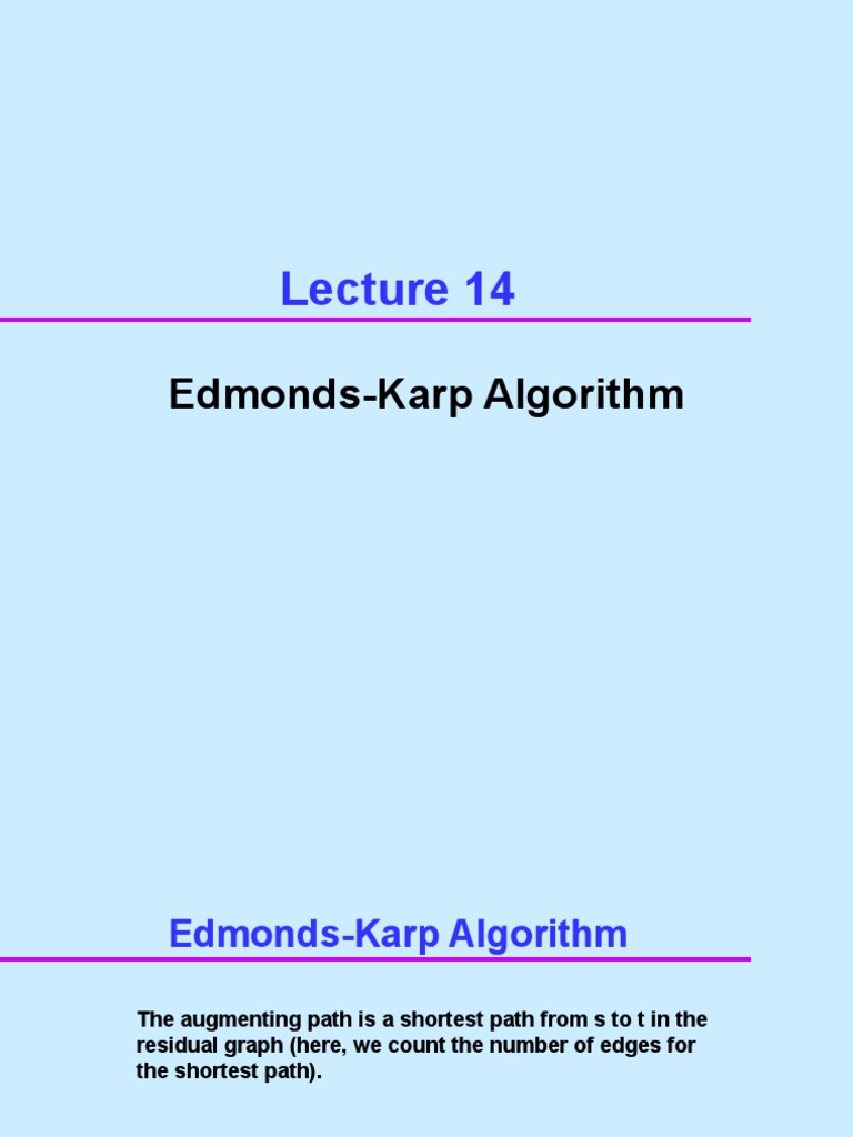 Edmond Karp Maximum Flow Algorithm – GMCRXG