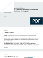 Managerial and Organizational Factors That Influence A Firm's Safety and Environmental Performance: An Examination of The Fortune 500 Companies