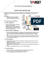 Computer Ergonomics: Safety Tool Box Talk