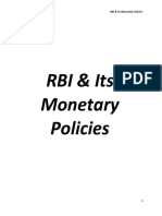 Monetary Policy of RBI