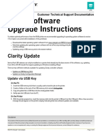 9550 Software Upgrade Instructions: Clarity Update