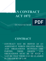 Indian Contract ACT 1872: Gunjan Kumar
