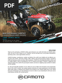 2013-2016 - CF800 - ZFORCE - 800 - OM Manual