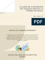 CLASES DE CONTRATOS DE TRABAJO SEGÚN LA FORMA.