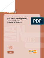 Los Datos Demográficos Alcances Limitaciones y Métodos de Evaluación