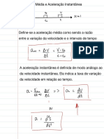 Aceleração Média e Aceleração Instantânea