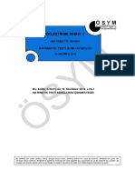 2010 LYS Matematik Testi Soru Kitapçığı Ve Cevap Anahtarı