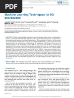 Machine Learning Techniques For 5G and Beyond