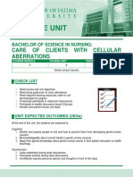 Care of Clients With Cellular Aberrations: Bachelor of Science in Nursing