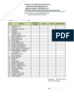 Daftar Nilai Akhir Semester