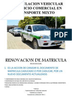 Matriculación vehicular mixta: requisitos y procesos