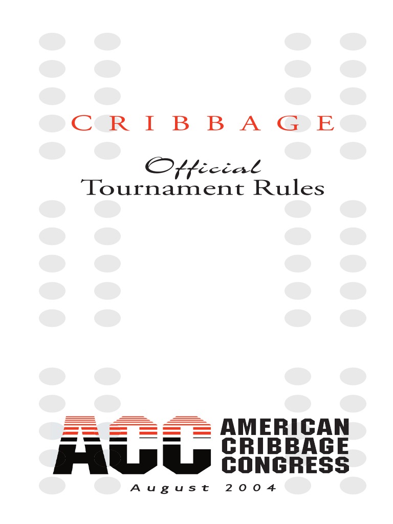 Cribbage Rule Book Tabletop Games Playing Cards