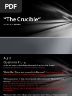 "The Crucible": Act III & IV Review